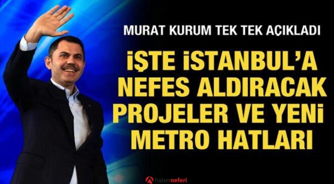 Murat Kurum tek tek açıkladı: İşte İstanbul’a nefes aldıracak projeler!